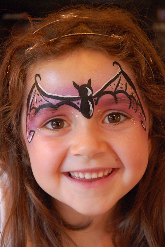 bat girl face paint to turn your daughter into a super heroine