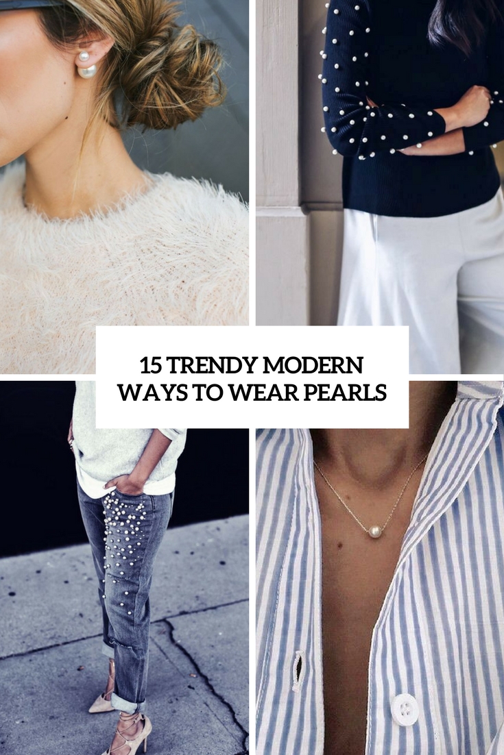 trendy modern ways to wear pearls cover