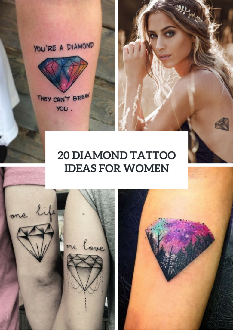 Diamond tattoo ideas for women