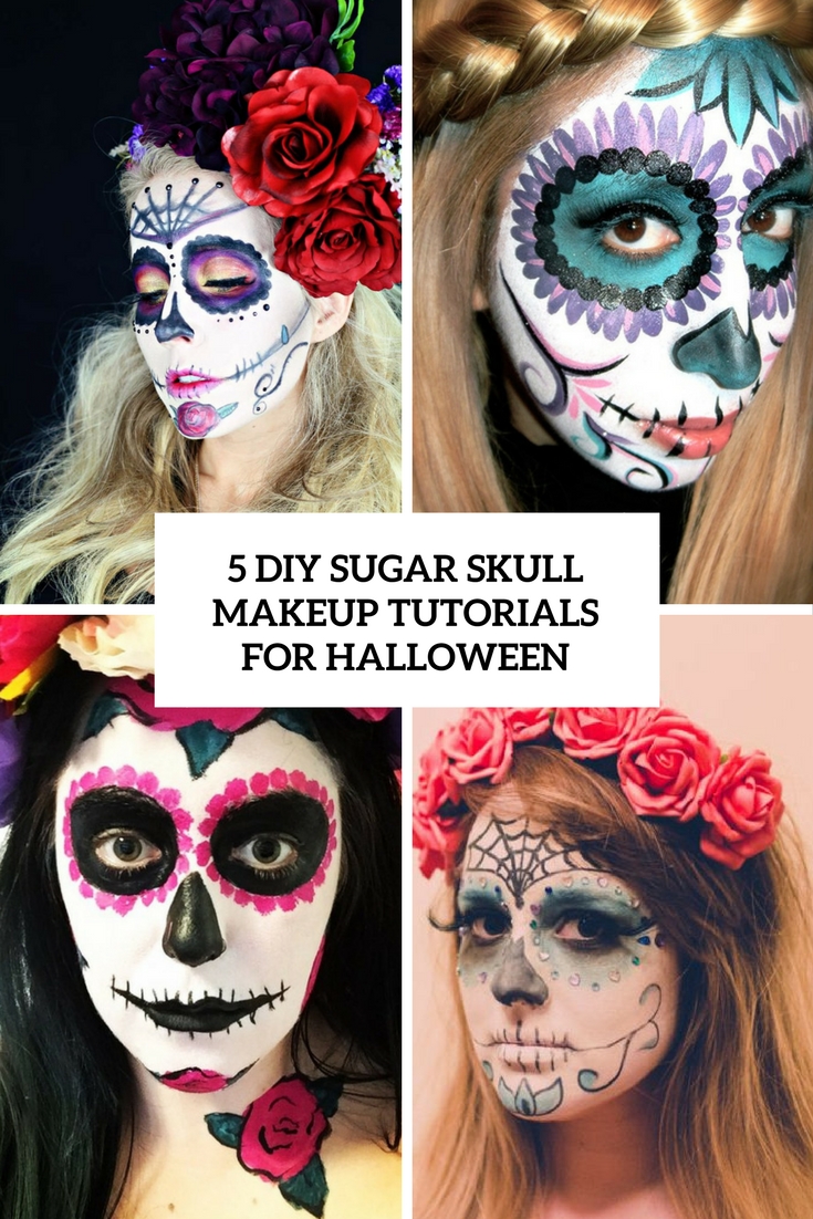 Home parties tutorial halloween skull makeup sugar online