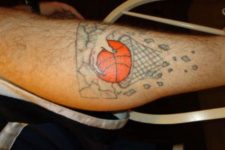 Ball and basket tattoo idea