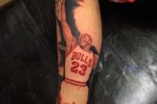 Basketball player tattoo design
