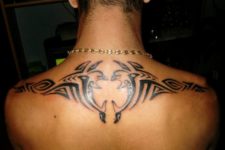 Cool tribal tattoo on the back