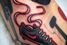 Football shoe tattoo