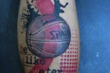 Unique tattoo idea on the leg