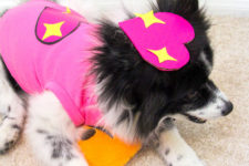 DIY heart emoji dog Halloween costume