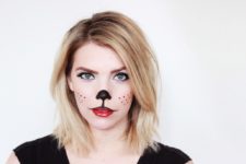 cute DIY Halloween cat makeup