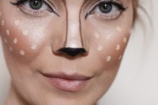 easy DIY Halloween deer makeup