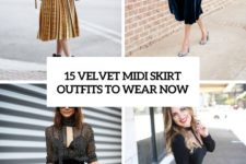 15 velvet midi skirt outfits to try now cover