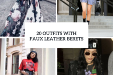 20 Women Outfits With Faux Leather Berets
