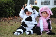 Cow and pig costumes