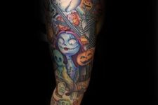 Fantastic halloween tattoo on the arm
