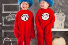 colorful halloween twin outfits