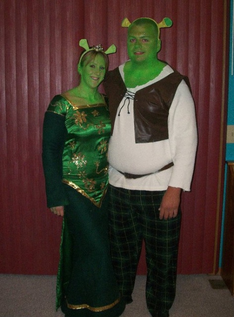 Good looking Shrek and Fiona costumes