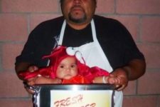 Halloween chef costume idea and lobster costume for baby