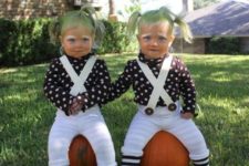 Oompa loompa costumes for twins