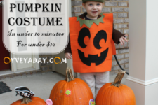 DIY felt pumpkin costume