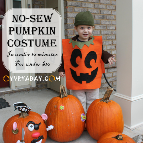 DIY felt pumpkin costume (via oyveyaday.com)