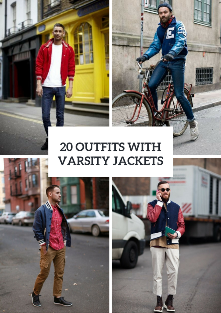 20 Fall Men Outfits With Varsity Jackets