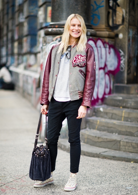 20 Women Outfits With Varsity Jackets To Repeat - Styleoholic