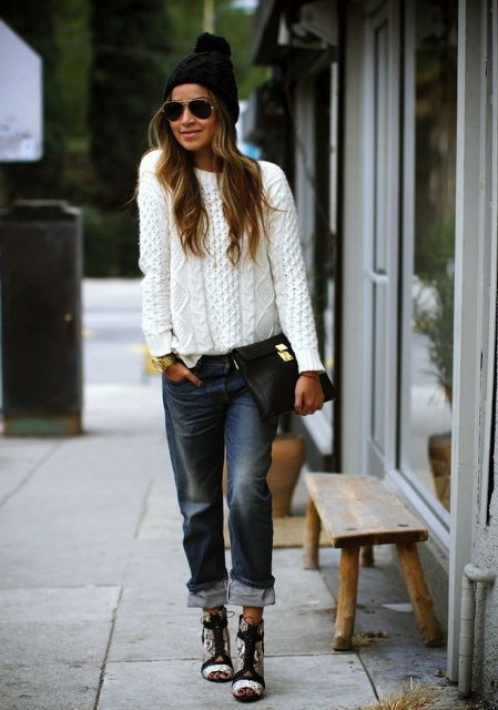 20 fall and winter outfits with boyfriend jeans  styleoholic