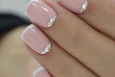 03 spruce up your French mani with rhinestones for some special occasion