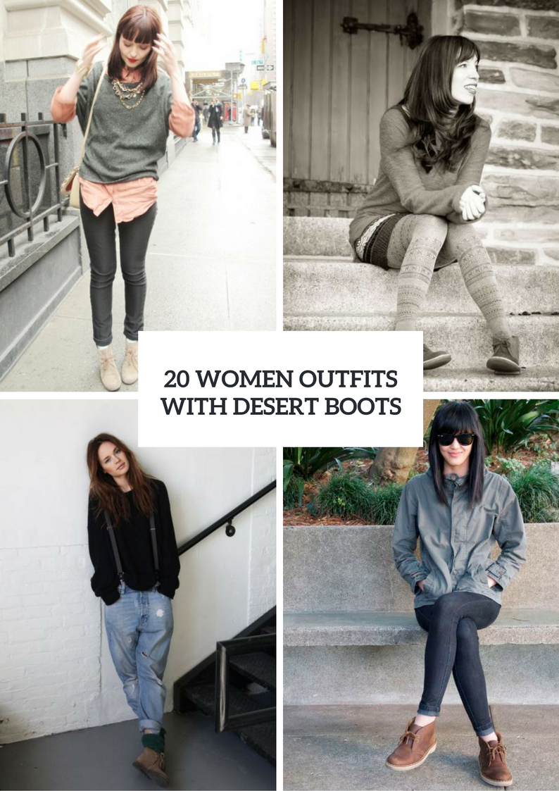 Women Outfits With Comfy Desert Boots