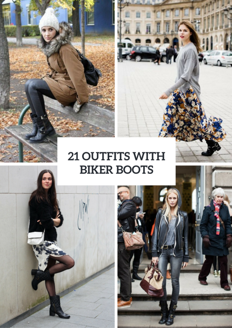 Cool Outfits With Biker Boots For This Winter