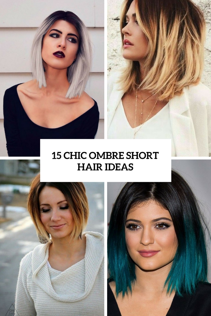 chic ombre short hair ideas cover