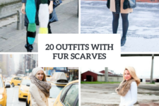 20 Comfy Outfits With Fur Scarves