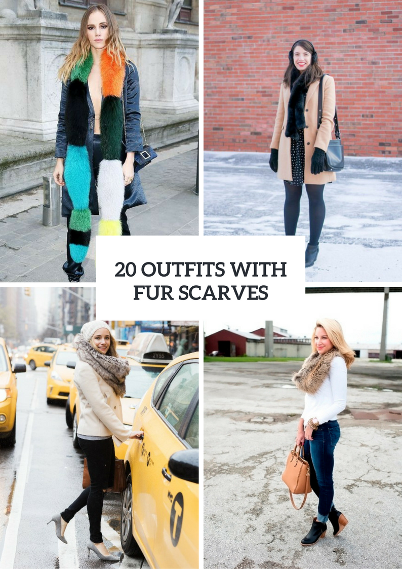 Comfy Outfits With Fur Scarves