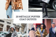 20 Women Outfits With Metallic Puffer Coats