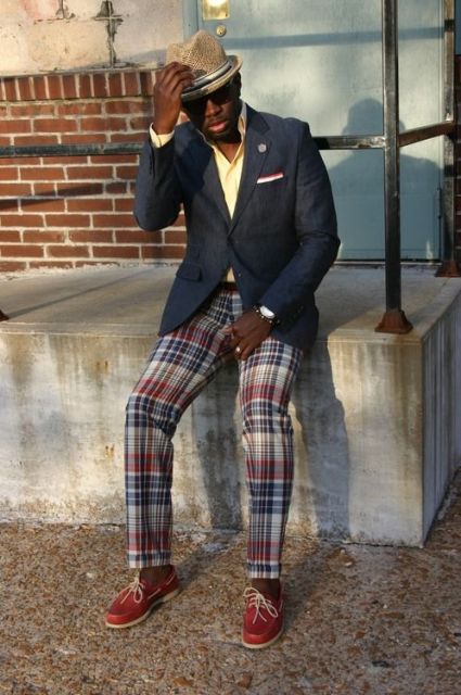 present left Concealment 20 Men Outfit Ideas With Plaid Pants - Styleoholic