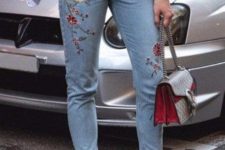 05 such floral embroidery on jeans isn’t edgy now, it’s time to look for another pair