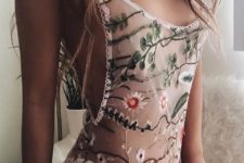 14 a sheer floral embroidery body for a free-spirited girl