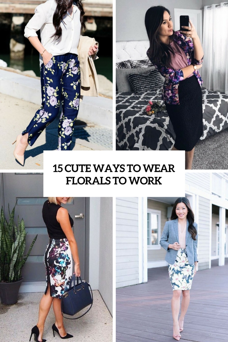 cute ways to wear florals to work cover