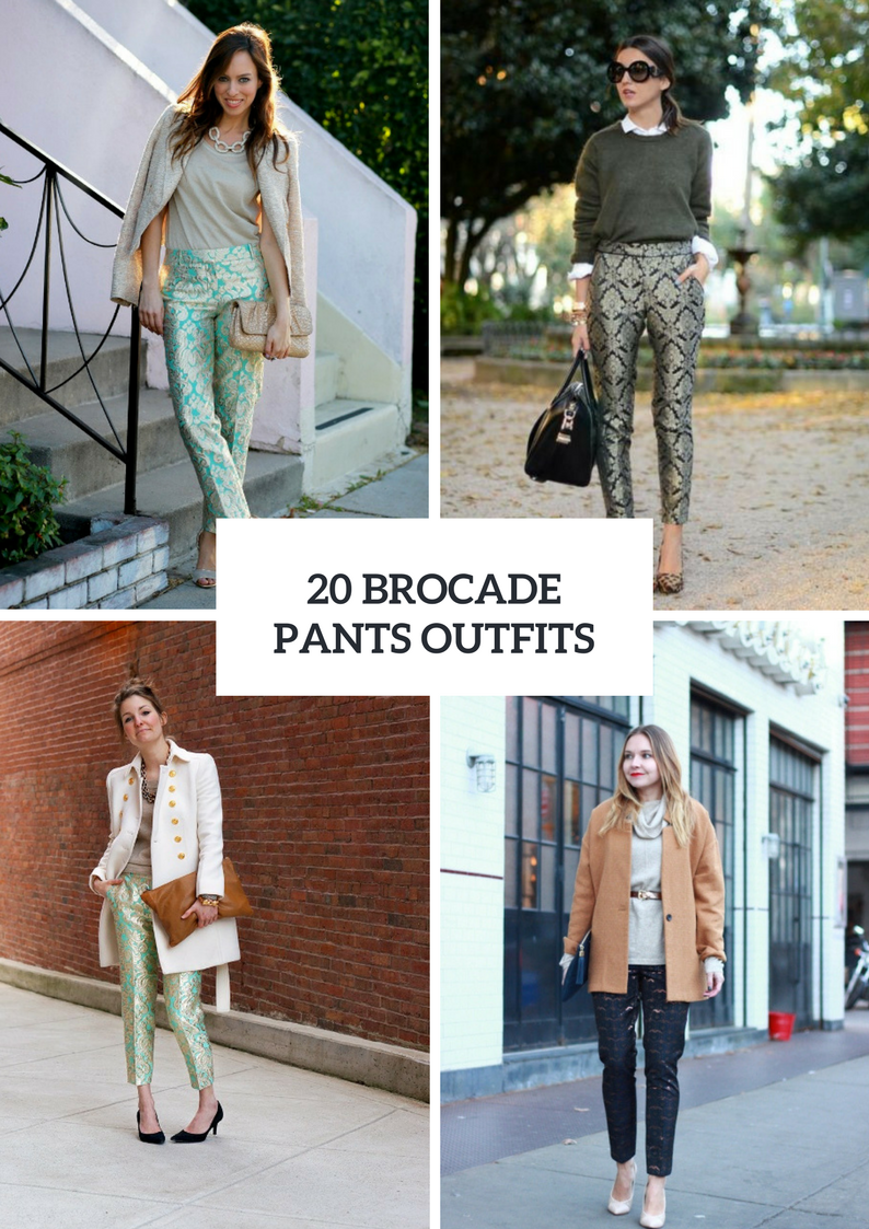 Gorgeous Brocade Pants Outfits For Ladies