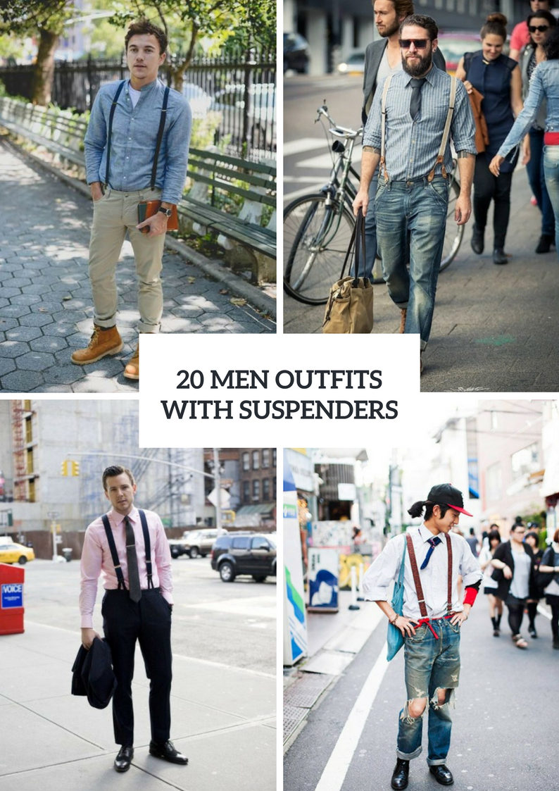 Men Outfits With Suspenders