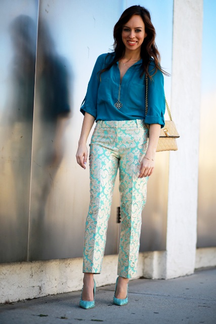 20 Gorgeous Brocade Pants Outfits For Ladies - Styleoholic