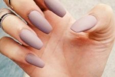 15 a very soft lavender shade on long nails may be a great idea for a romantic girl