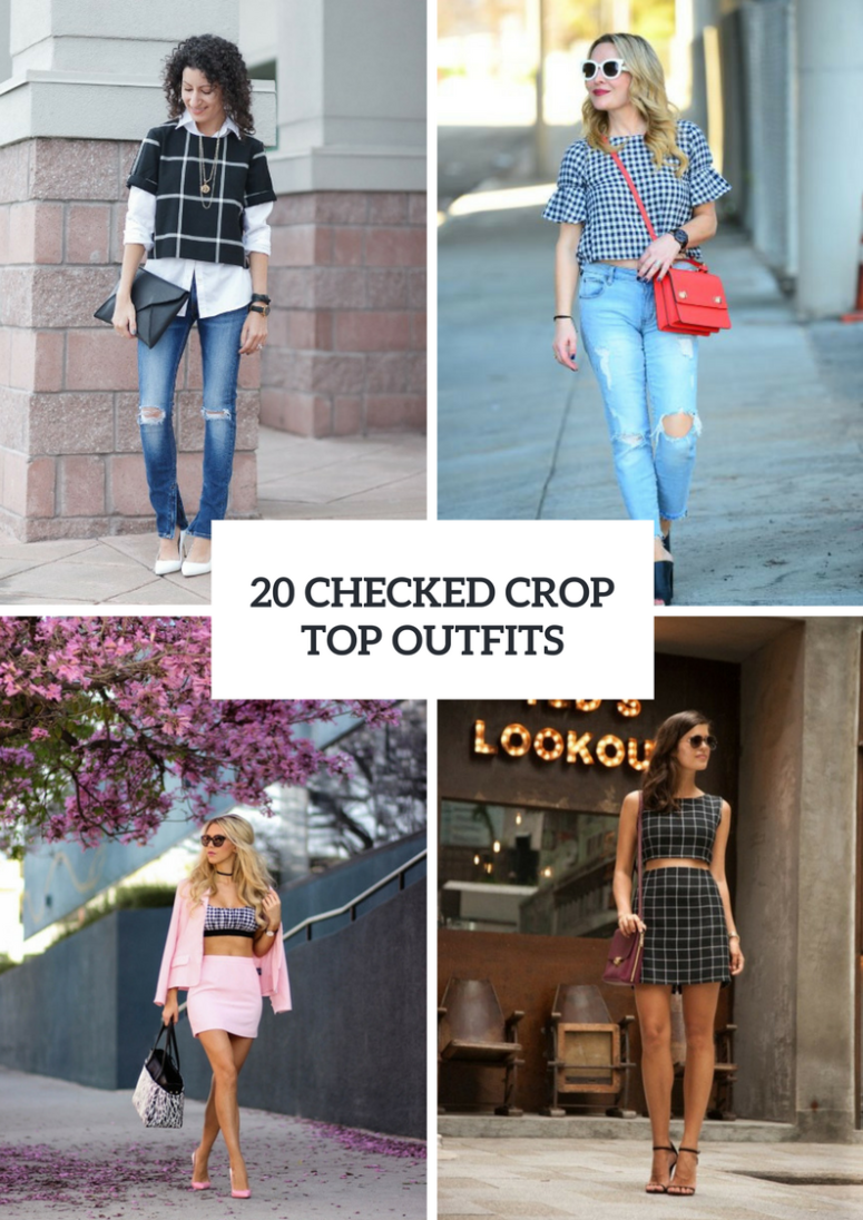 Beautiful Outfits With Checked Crop Tops