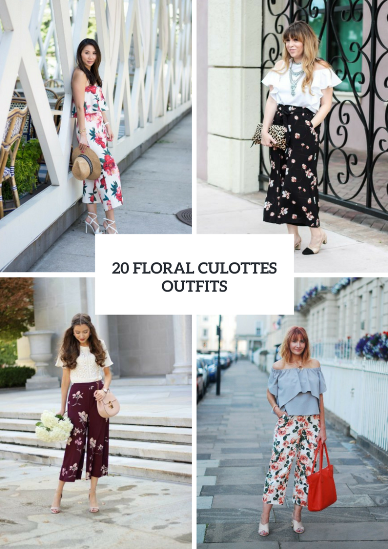 Charming Outfits With Floral Culottes