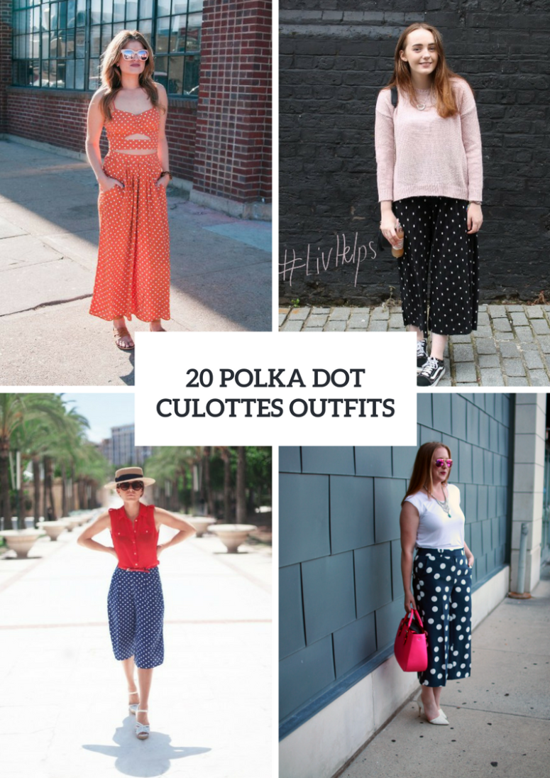 20 Fabulous Outfits With Polka Dot Culottes