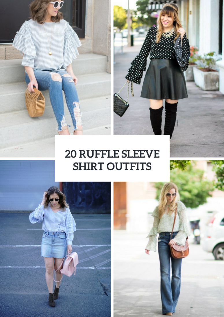 Outfits With Ruffle Sleeve Shirts