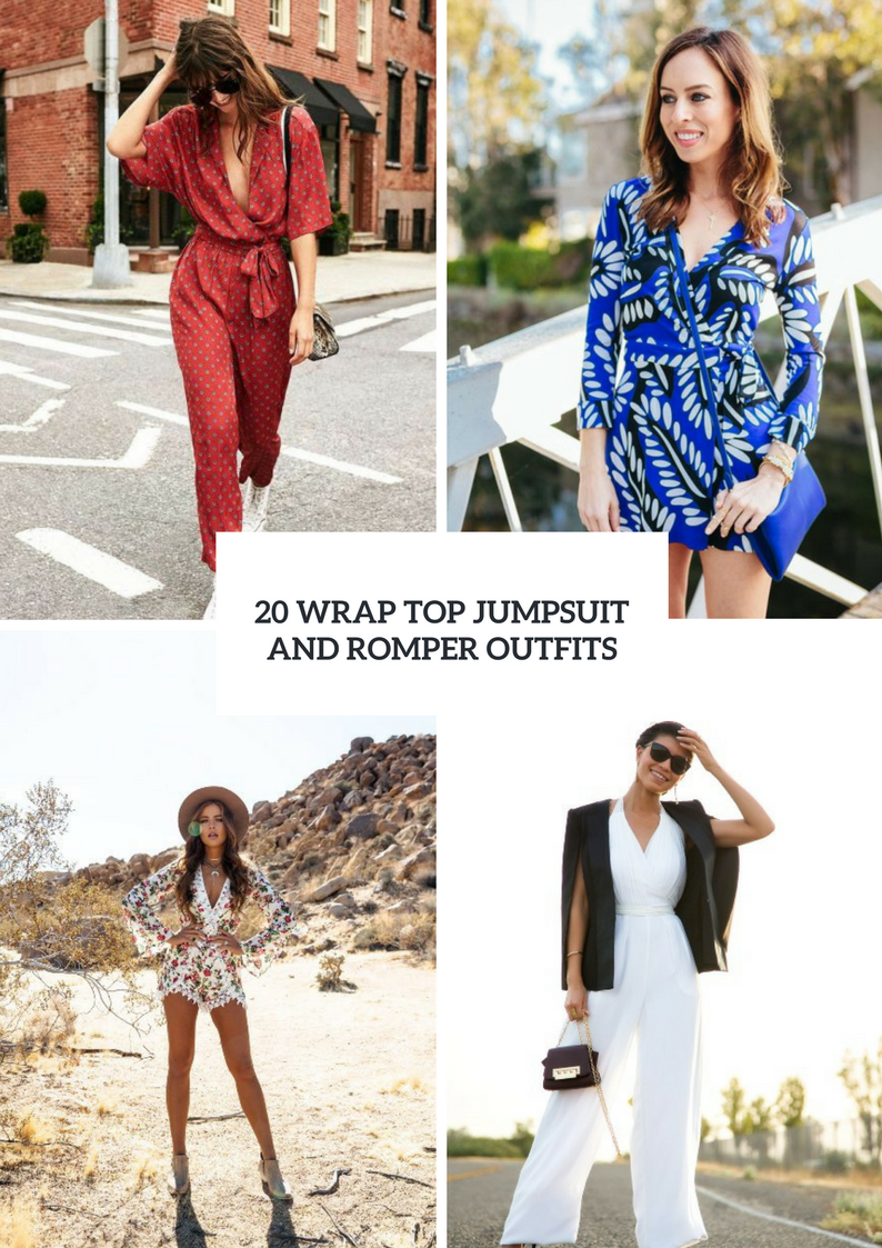 Outfits With Wrap Top Jumpsuits And Rompers