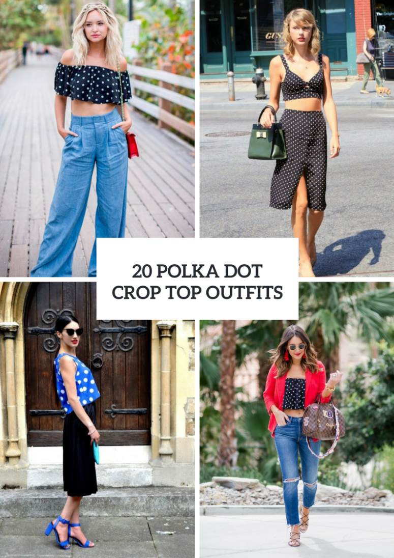 20 Polka Dot Crop Top Outfit Ideas