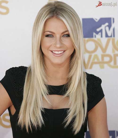 long blonde cascading hair and sleek styling is a classic option for everyone