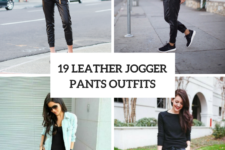 19 Comfy Outfits With Leather Jogger Pants