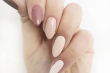 02 a gorgeous manicure in mauve, cream and nude for a chic look