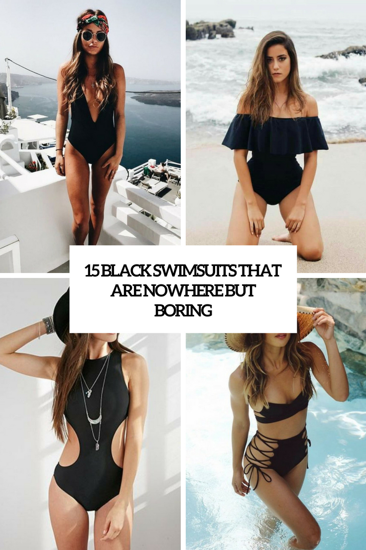 black swimsuits that rar enowhere but boring cover